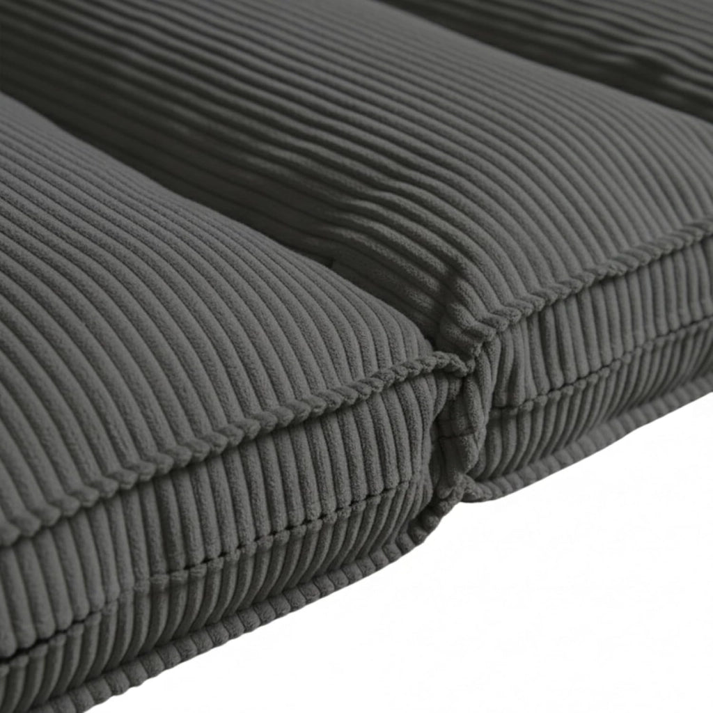 Futon Giapponese 1 Persona Comodo e Spesso, Prodotto in Francia, Sfoderabile, Materassino Pieghevole, Tatami Giapponese Pratico–Letto Singolo, Cinghia di Fissaggio inclusa (90 x 190 cm, Grigio Scuro)