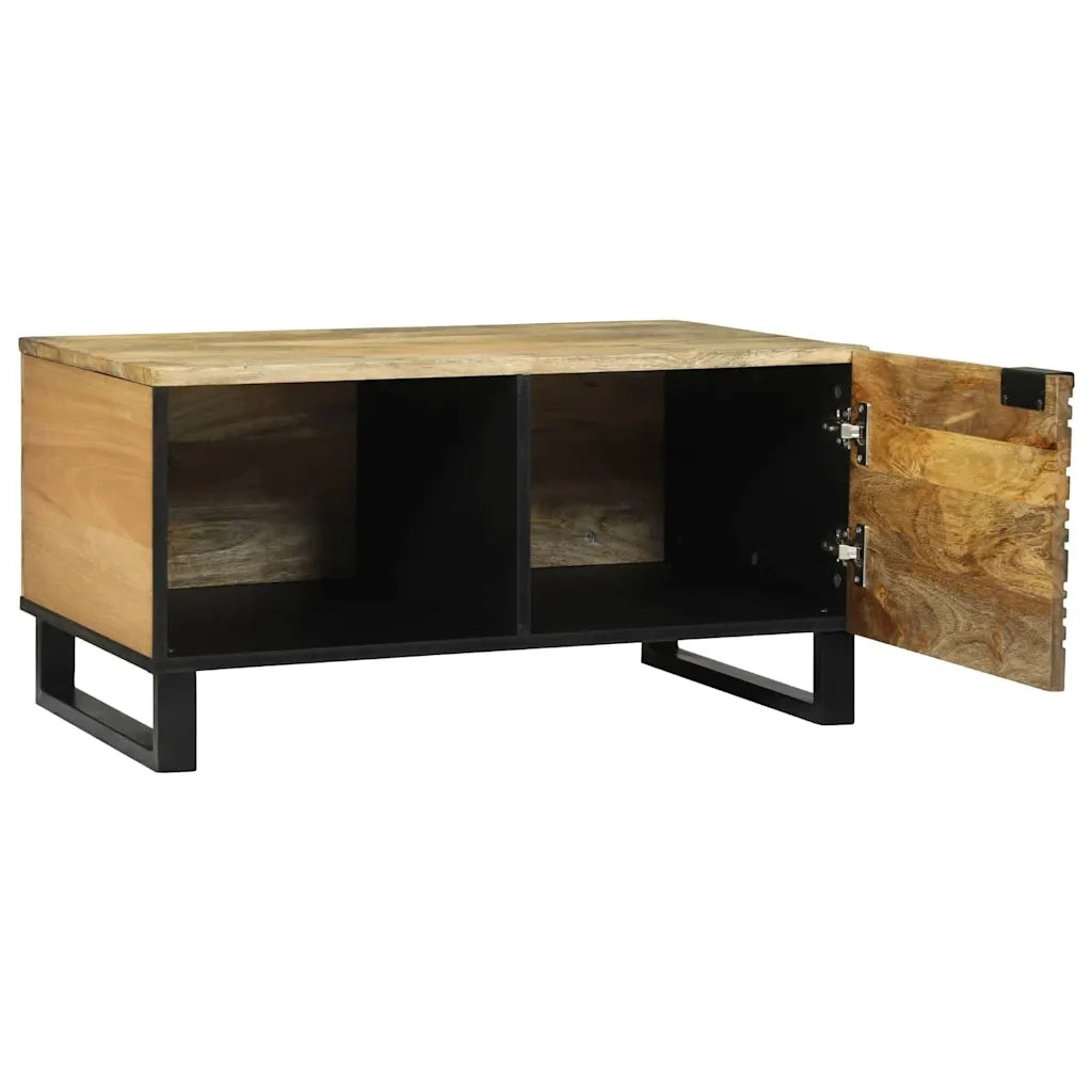 Tavolino da Salotto-Tavolino da soggiorno-Tavolo Marrone e Nero 80 x 50 x 40 cm 901118