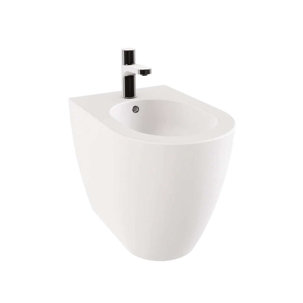 Bidet a Terra Azzurra Ceramica "Comoda" Bianco Opaco