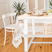 Tappeto per tavolo in PVC trasparente, protezione per tavolo, piatto per tavolo in PVC duraturo, lato bianco, protezione per tavolo in PVC cristallino, 1,5 mm di spessore (tavolo rotondo 150 cm)