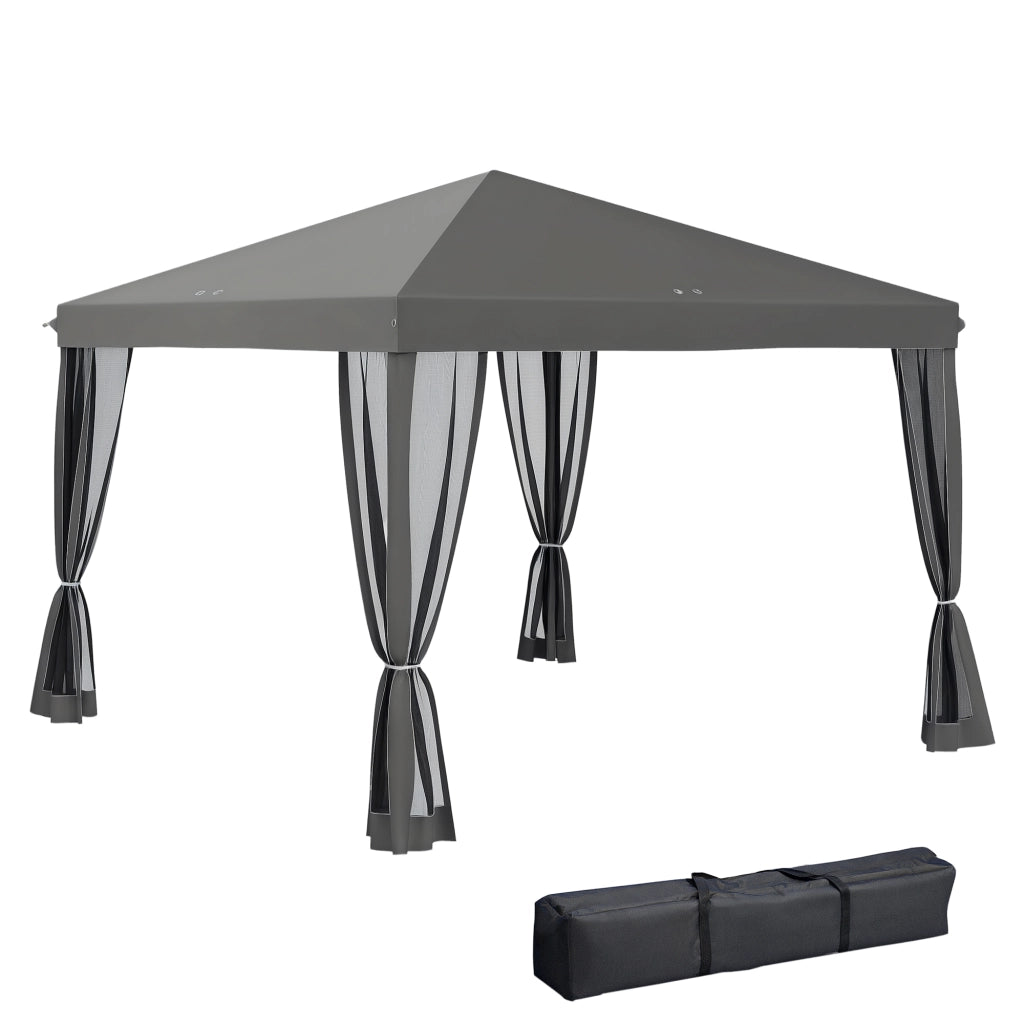 Gazebo Pieghevole 3x3m ¨C Xylo ¨C Grigio Chiaro con Pareti Laterali e Borsa