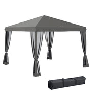 Gazebo Pieghevole 3x3m ¨C Xylo ¨C Grigio Chiaro con Pareti Laterali e Borsa