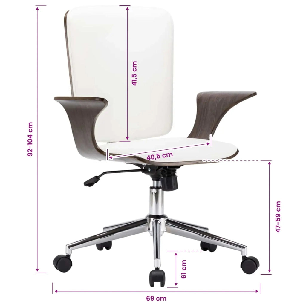 Sedie da Ufficio Girevoli 2 pz Similpelle 69 x 61 x 104 cm 279479