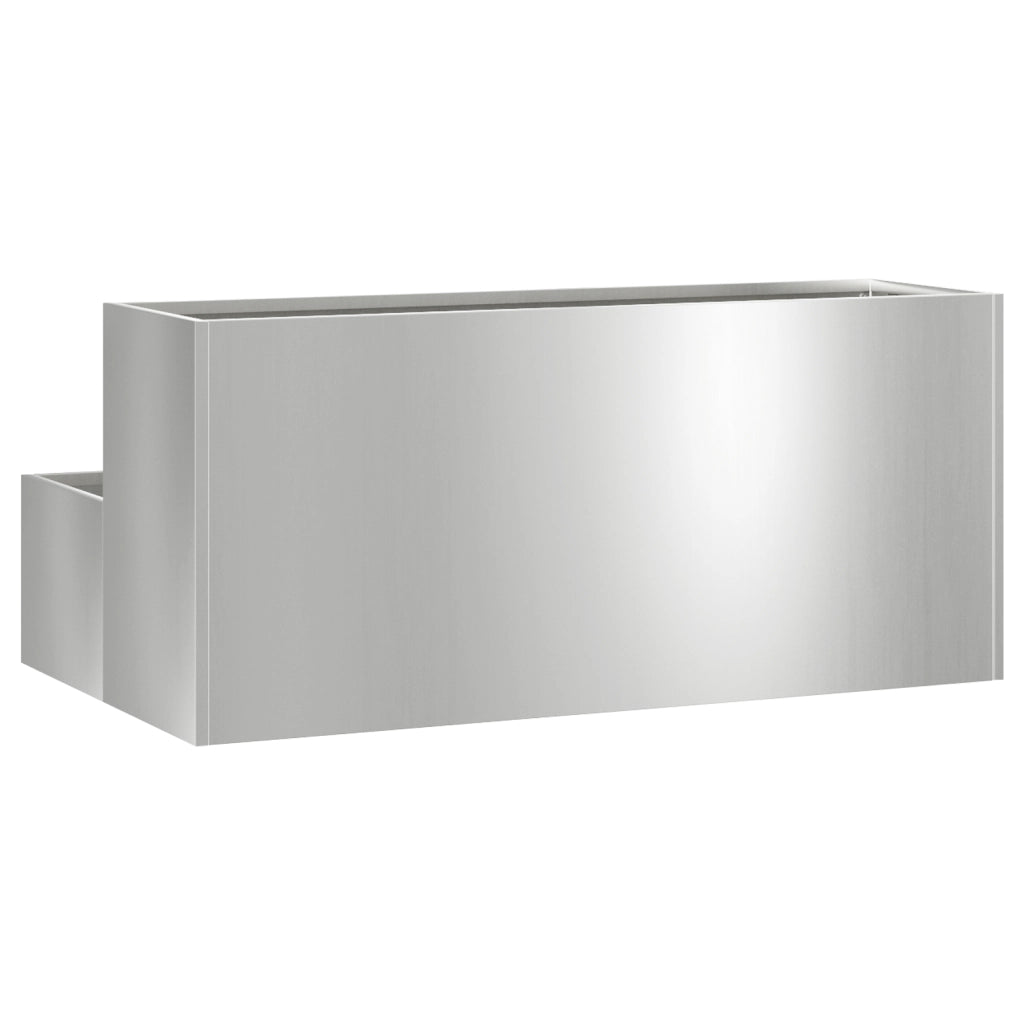 Fioriera da giardino a 2 livelli , 100x60x45 cm, in acciaio galvanizzato