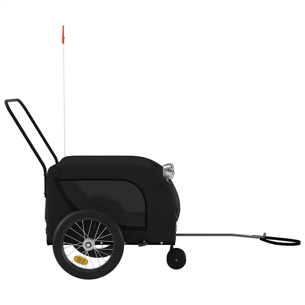 Rimorchio da Bici per Animali Nero Oxford e Ferro CFW3215185
