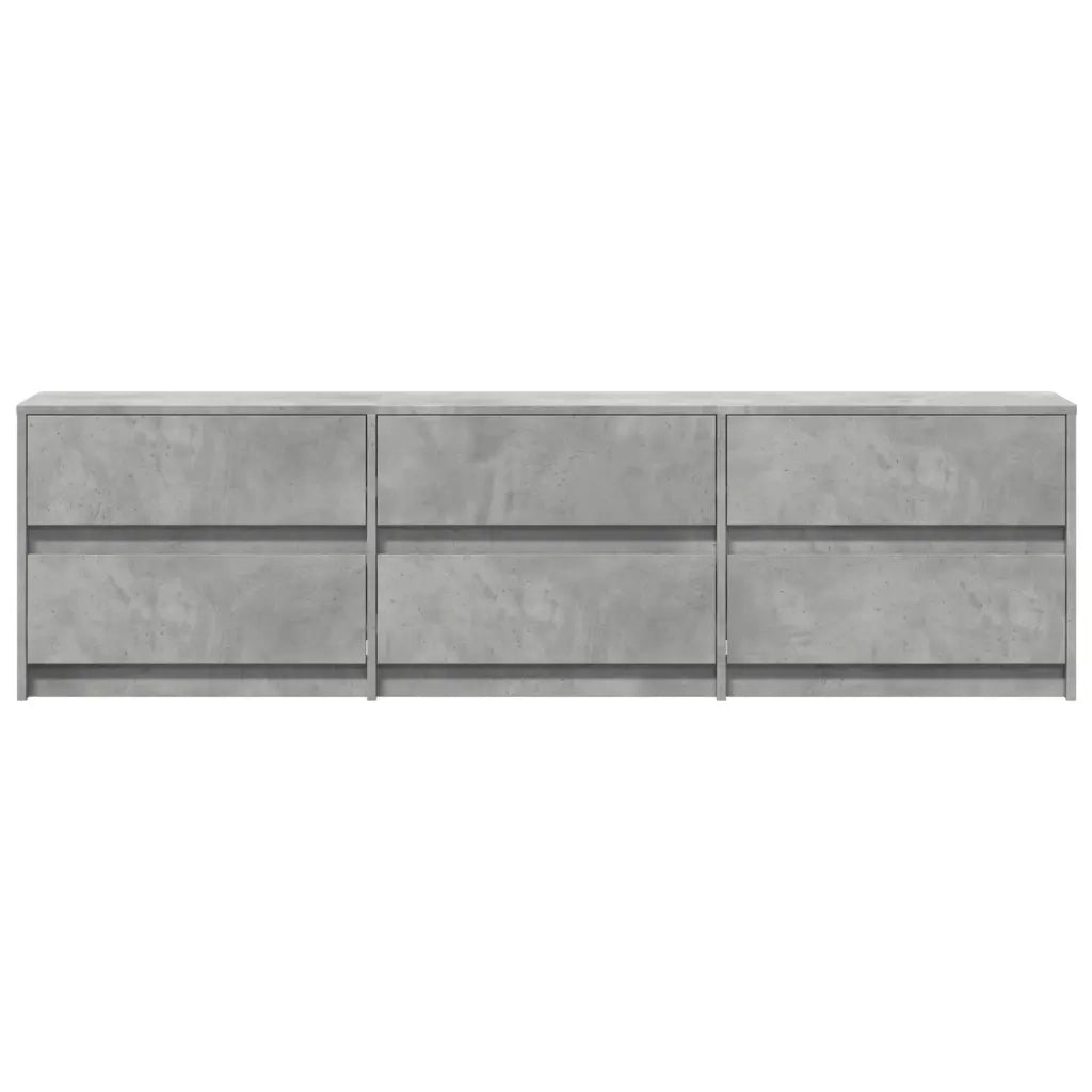 Mobile Porta TV con LED Grigio Cemento 180x34x50cm Truciolato 3307929