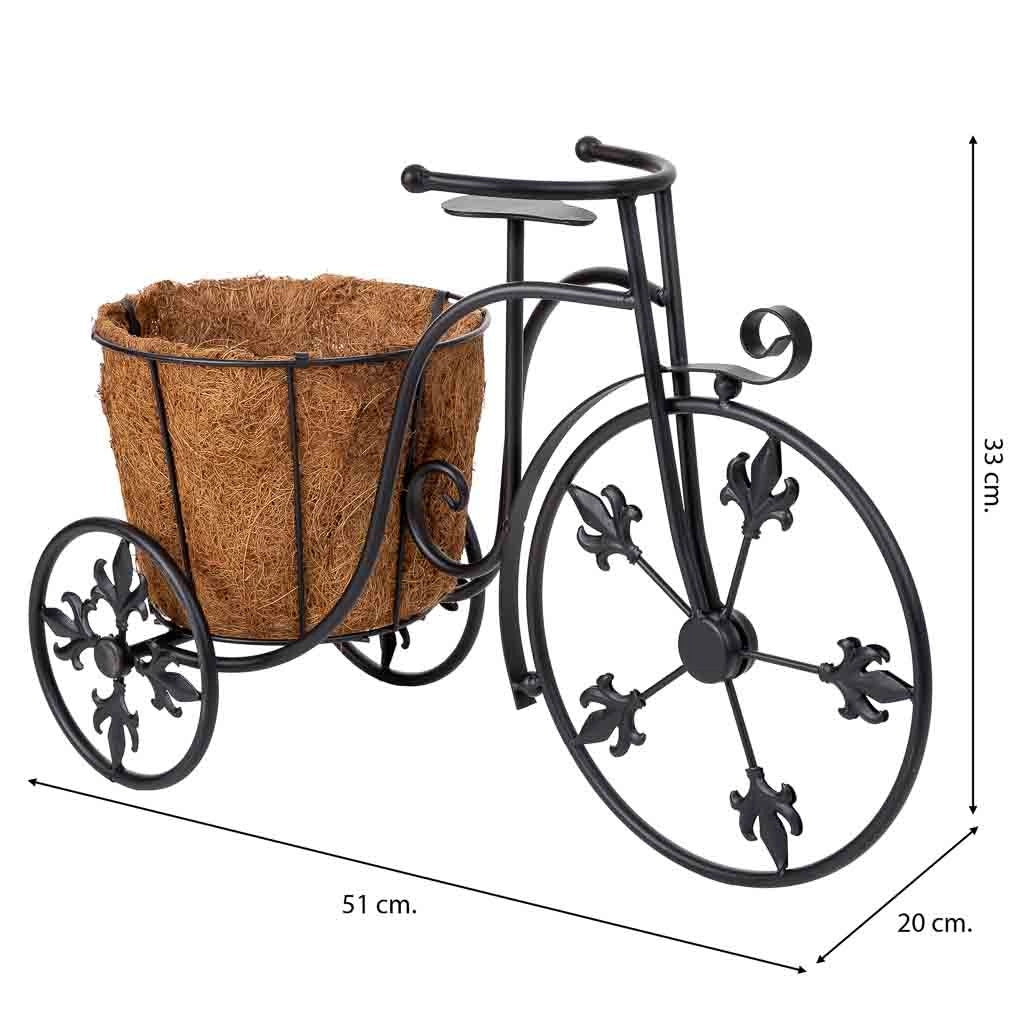 Portavaso per bicicletta nero, 51x20x33h cm