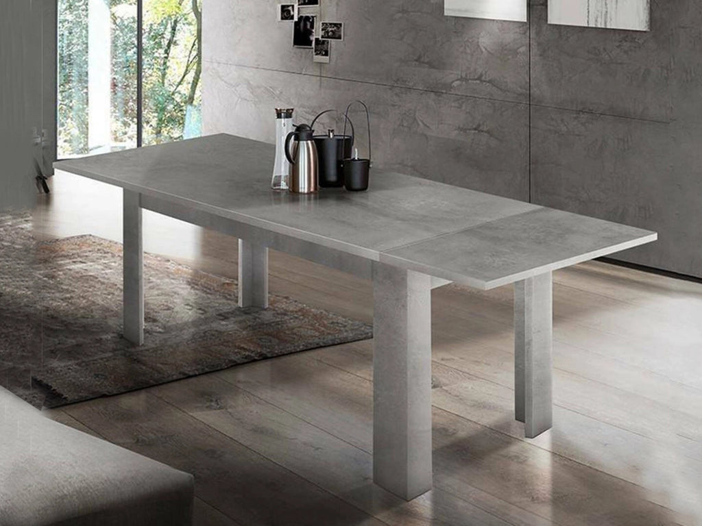 Tavolo per sala da pranzo Arizon, Made in Italy, Tavolo moderno con allunghe, Consolle allungabile, cm 140/190x90h75, Grigio Cenere