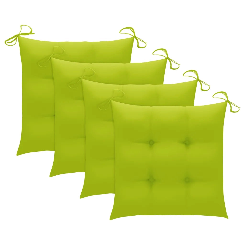 Sedie da Giardino con Cuscini 4 pz in Massello di Acacia Grigio 3061274