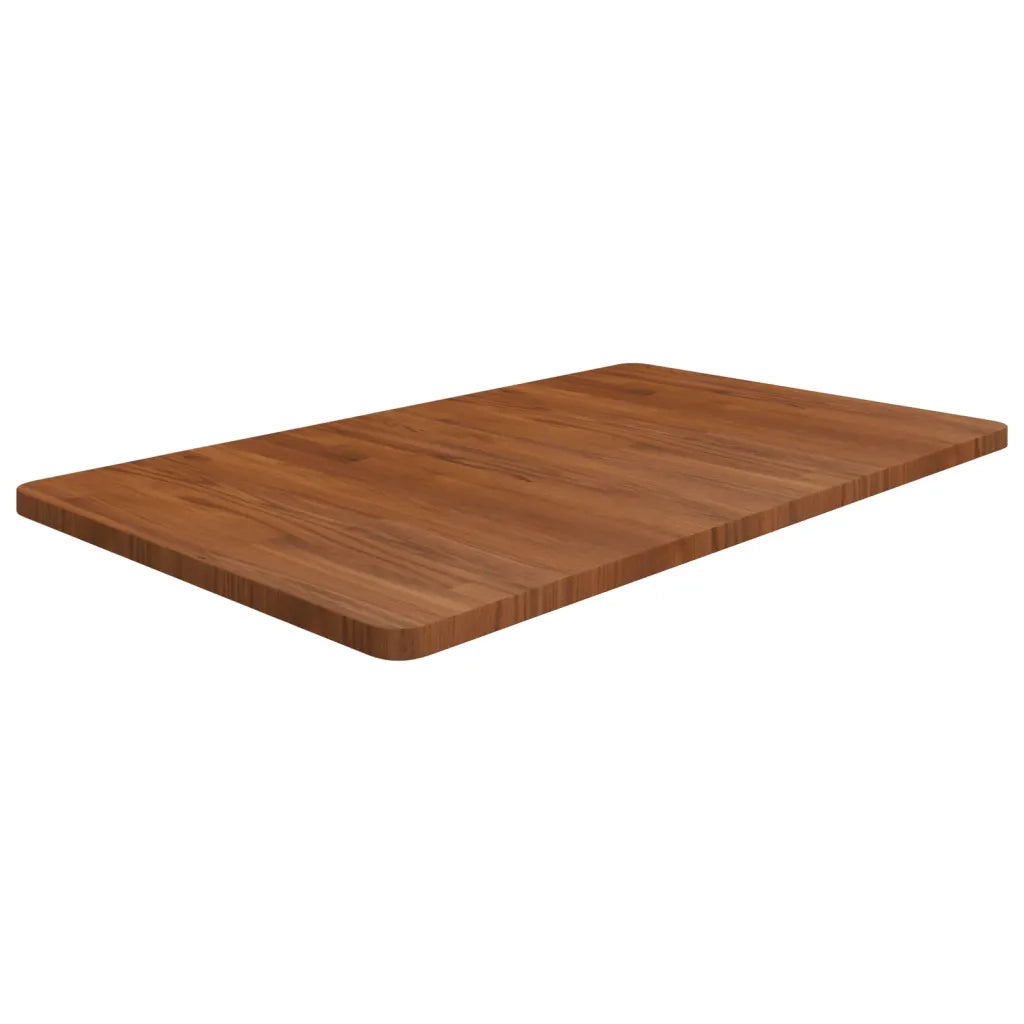 Piano Bagno Marrone Scuro 100x60x2,5cm Legno Massello Trattato cod mxl 51482
