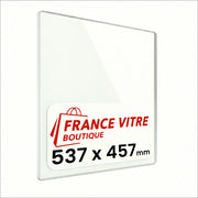 537 x 457 x 4 mm - Vetro per stufa a legna - vetro camino di ricambio - vetro per caminetto resistente al fuoco - France Vitre
