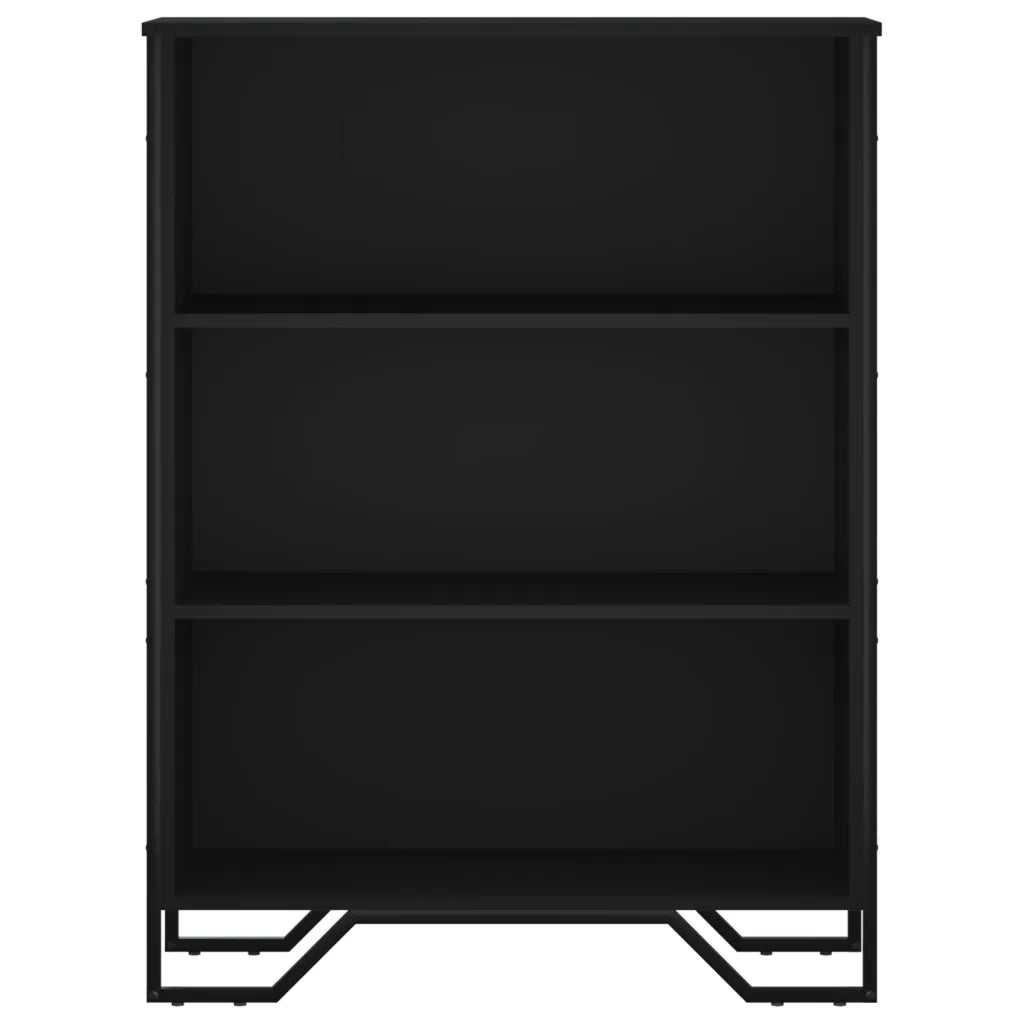Libreria Nera 80x31x106 cm in Legno Multistrato 848624