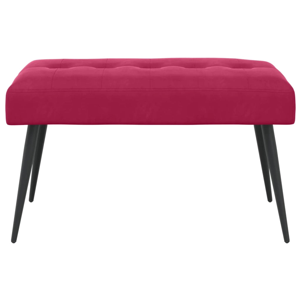 Panchina con bottoni imbottiti Rosso Vino 80 x 40 x 46 cm 42038520