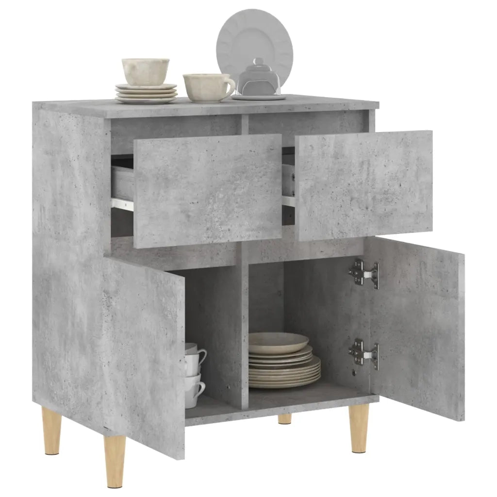 Credenza | Madia | Buffet da pranzo | Armadio da pranzo Grigio Cemento 60x35x70 cm in Legno Multistrato