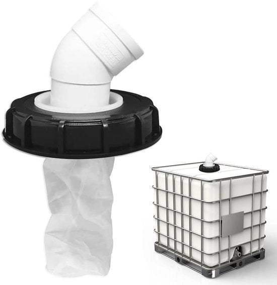Filtro nylon per IBC - copertura IBC - filtro - lavabile - 163 mm - arco DN 75 - coperchio di serbatoio - filtro per acqua di cisterna di pioggia