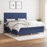 Giroletto a Molle con Materasso Blu 160x200 cm in Tessuto cod mxl 73227