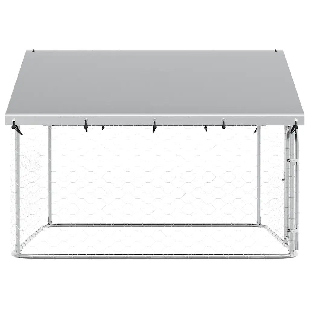 Gabbia per Cani da Esterno con Tetto 200x200x150 cm 171498