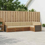 Set di divani da esterno 5 pz Naturale e Beige 3383351