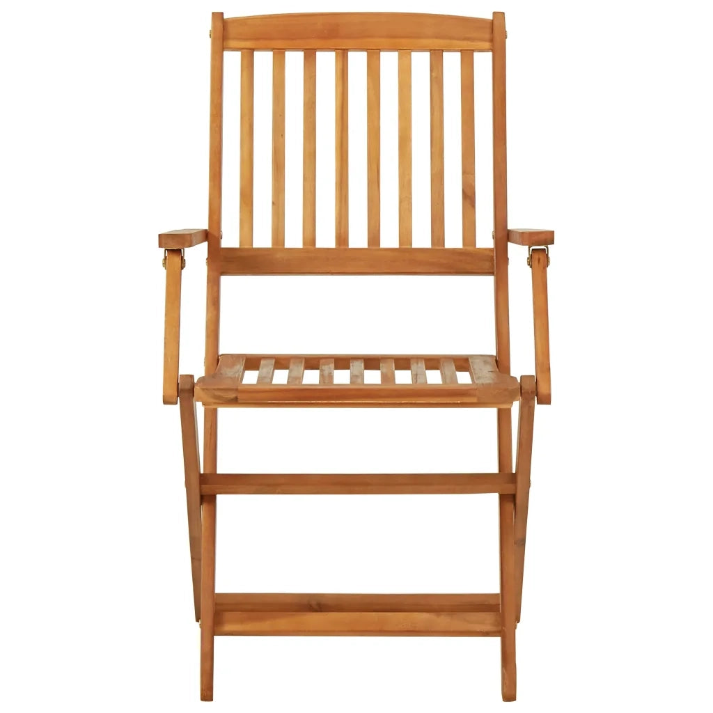 Set da Pranzo da Giardino 5 pz Pieghevole in Massello di Acacia cod mxl 54259