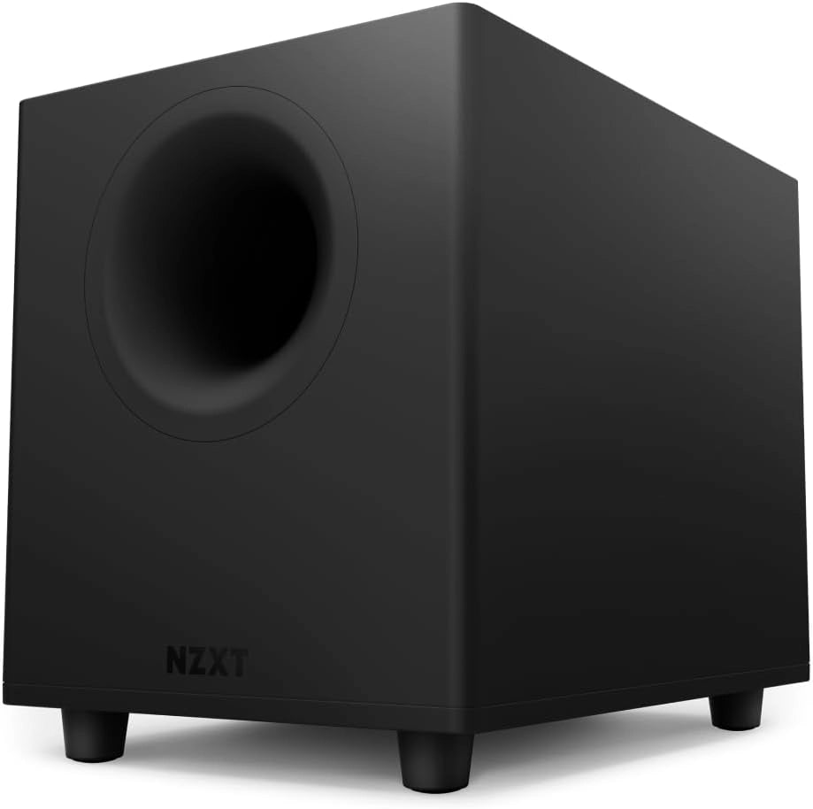 Relay Subwoofer da scrivania per gioco su PC - AP-SUB80-EU - 140 Watt - Bassi profondi e potenti - Driver rivolto in basso da 6,5 pollici - Manopole per controllo crossover e fase - Nero