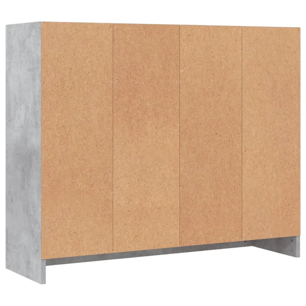 Credenza Grigio Cemento 91x28x75 cm in Legno Multistrato 823012