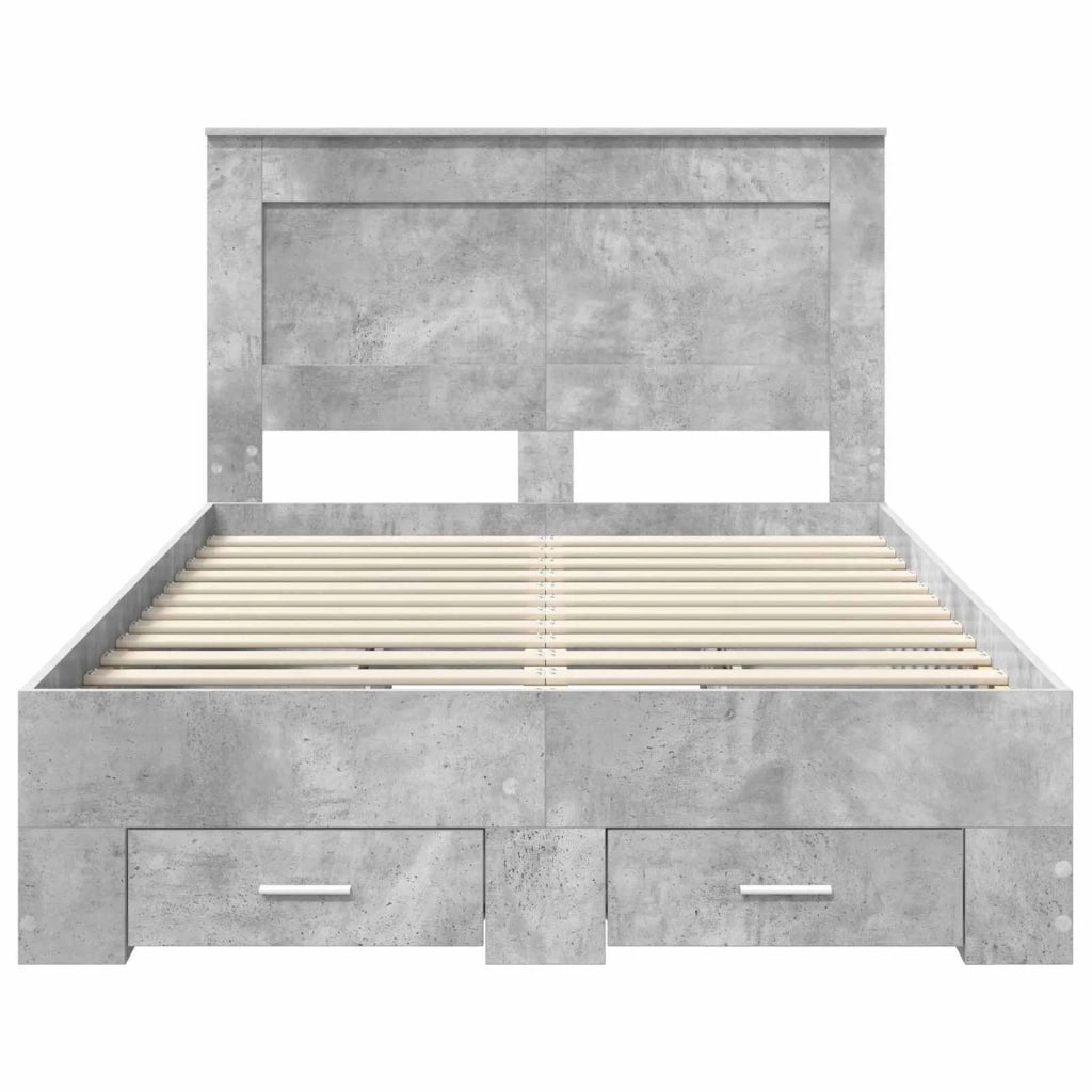 Struttura del letto con cassetto con testiera Legno multistrato 3410329