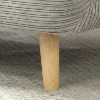 2-in-1 Poltrona Letto per Ospiti, Supporto Regolabile, Velluto a Coste, 82 cm x 89 cm x 83 cm, Grigio