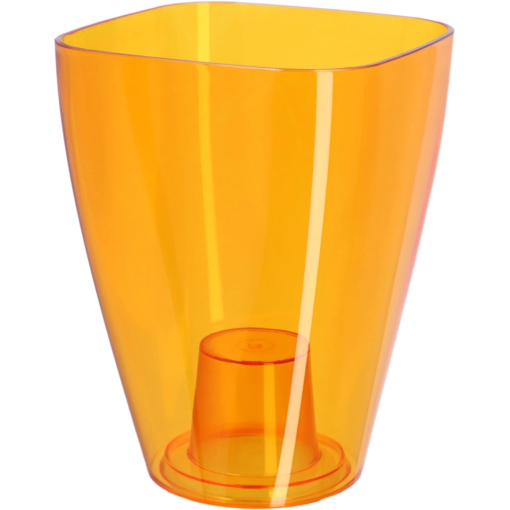 Vaso per orchidee KADAX in plastica arancione, 9 cm