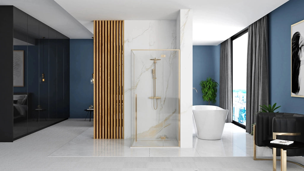 Cabina Doccia Fargo 90x90 Gold senza piatto doccia
