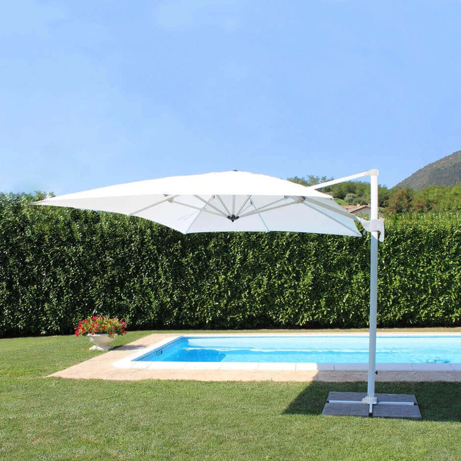 Ombrellone da Giardino decentrato 3x3 in alluminio - IVAN