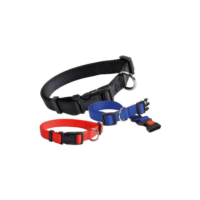 Collare Camon blu mm 15 – Nylon resistente – Sgancio rapido regolabile per cani piccoli
