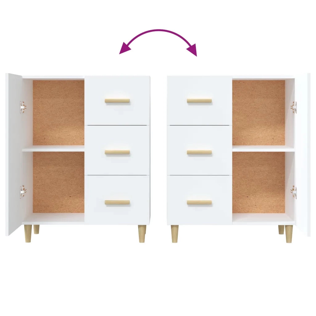 Credenza Bianca 69,5x34x90 cm in Legno Multistrato 812168