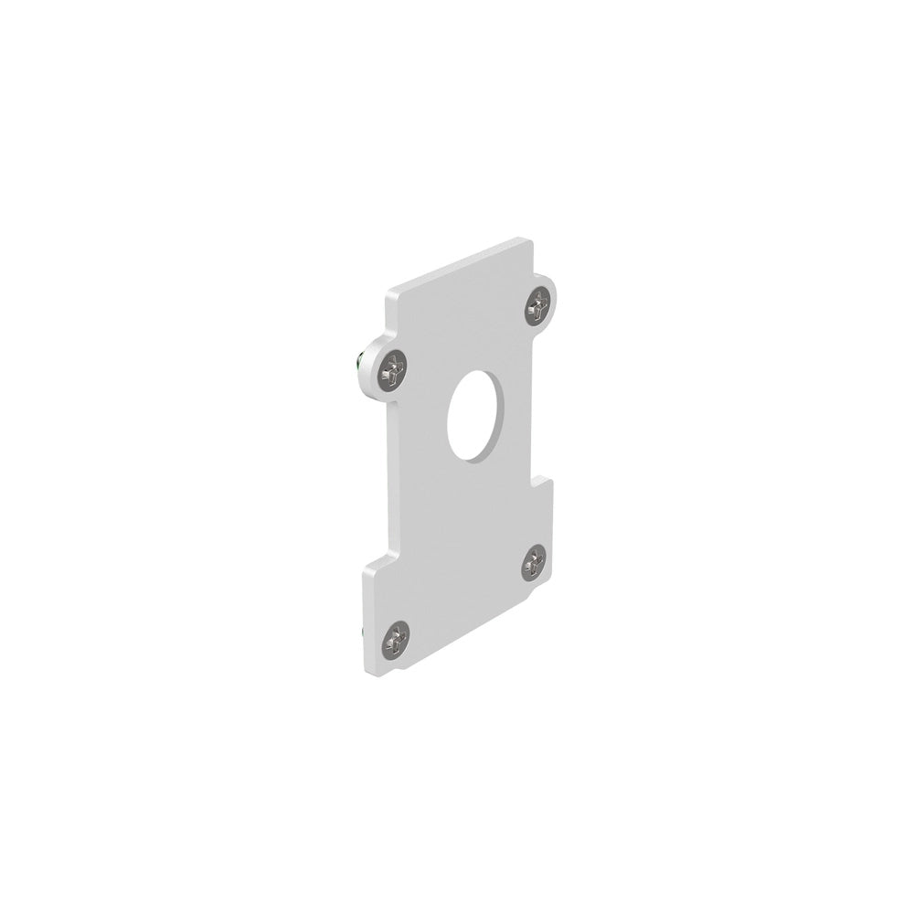 Testata A Incasso Con Foro Ego Alluminio Bianco
