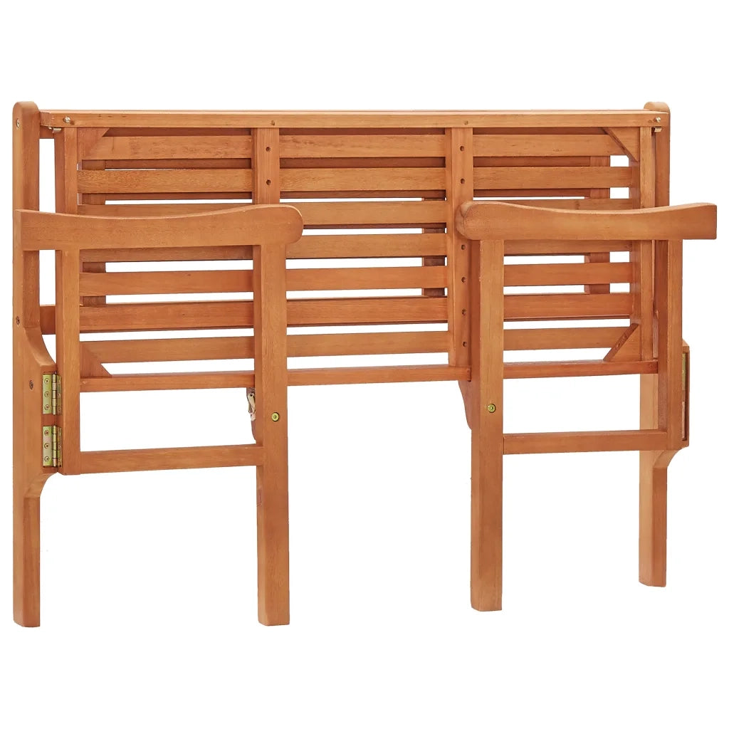 Panchina da Giardino Pieghevole 120 cm Legno Massello Eucalipto 47293