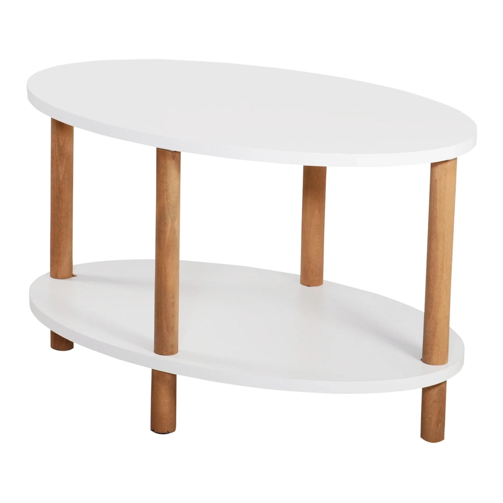 Tavolino ovale 43 x 70 x 44 cm bianco 03_0008835