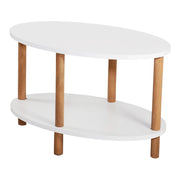 Tavolino ovale 43 x 70 x 44 cm bianco 03_0008835
