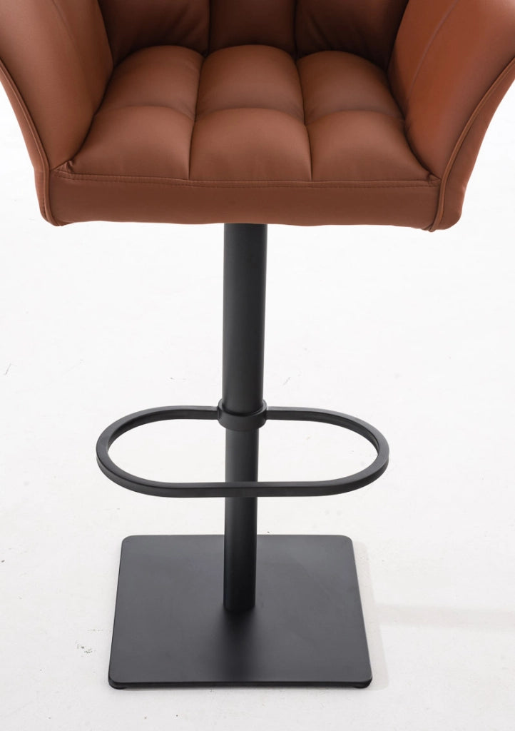 Set 2 sgabelli bar Damaso in ecopelle nera 1