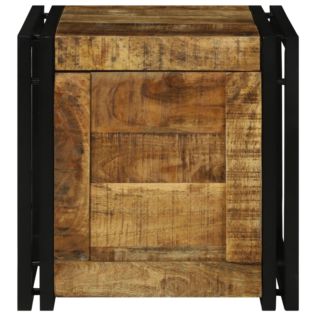 Scatola di stoccaggio 40x40x40 cm in legno massello grezzo