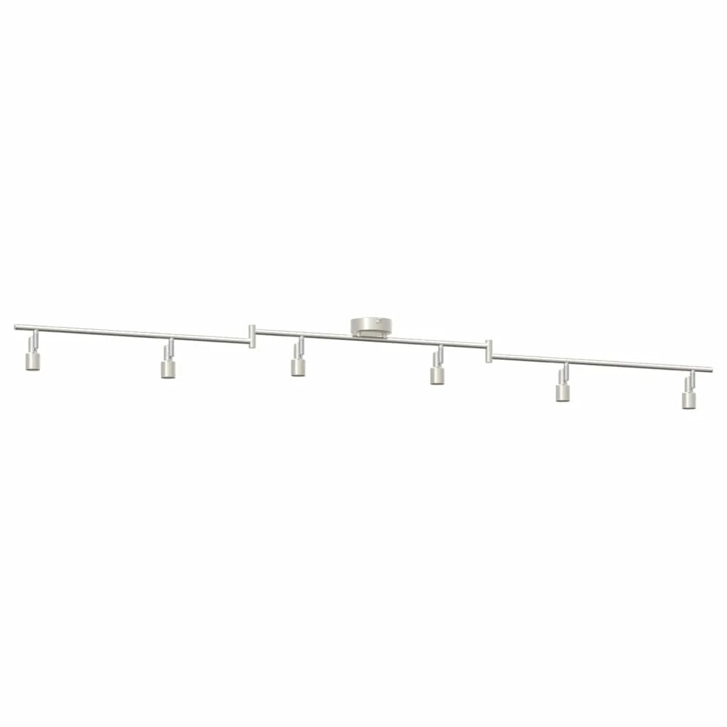 Faretto da soffitto moderno orientabile per interni 176,5 x 9,5 x 14 cm in acciaio nichel spazzolato 02_0058317