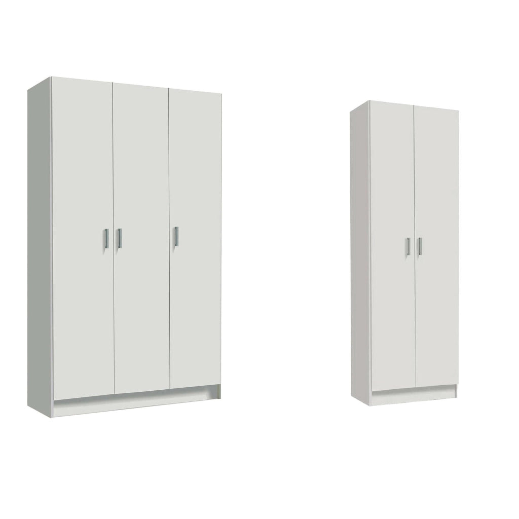 Melegari, Armadio Multiuso Grande Modulabile, 168x180h cm Bianco