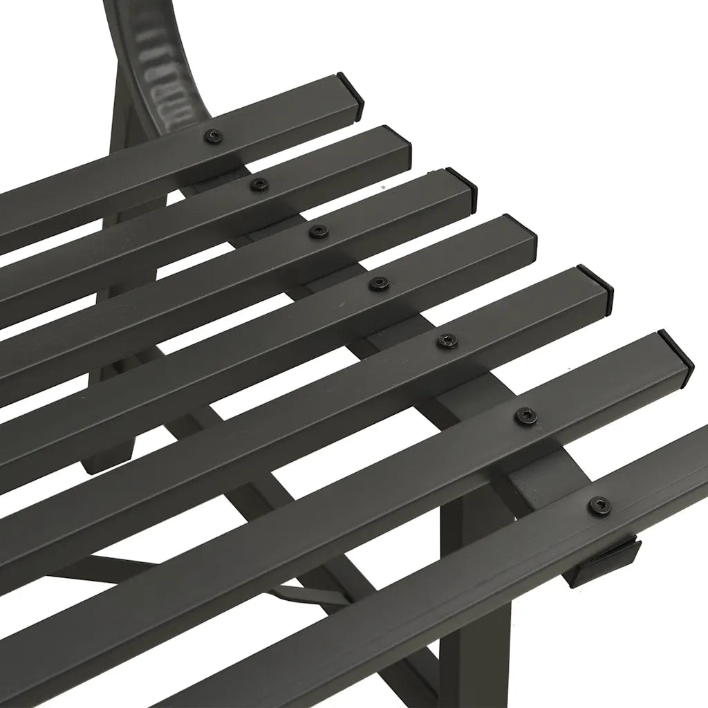 Panchina da Giardino | Panca da Giardino 110 cm in Acciaio Nera
