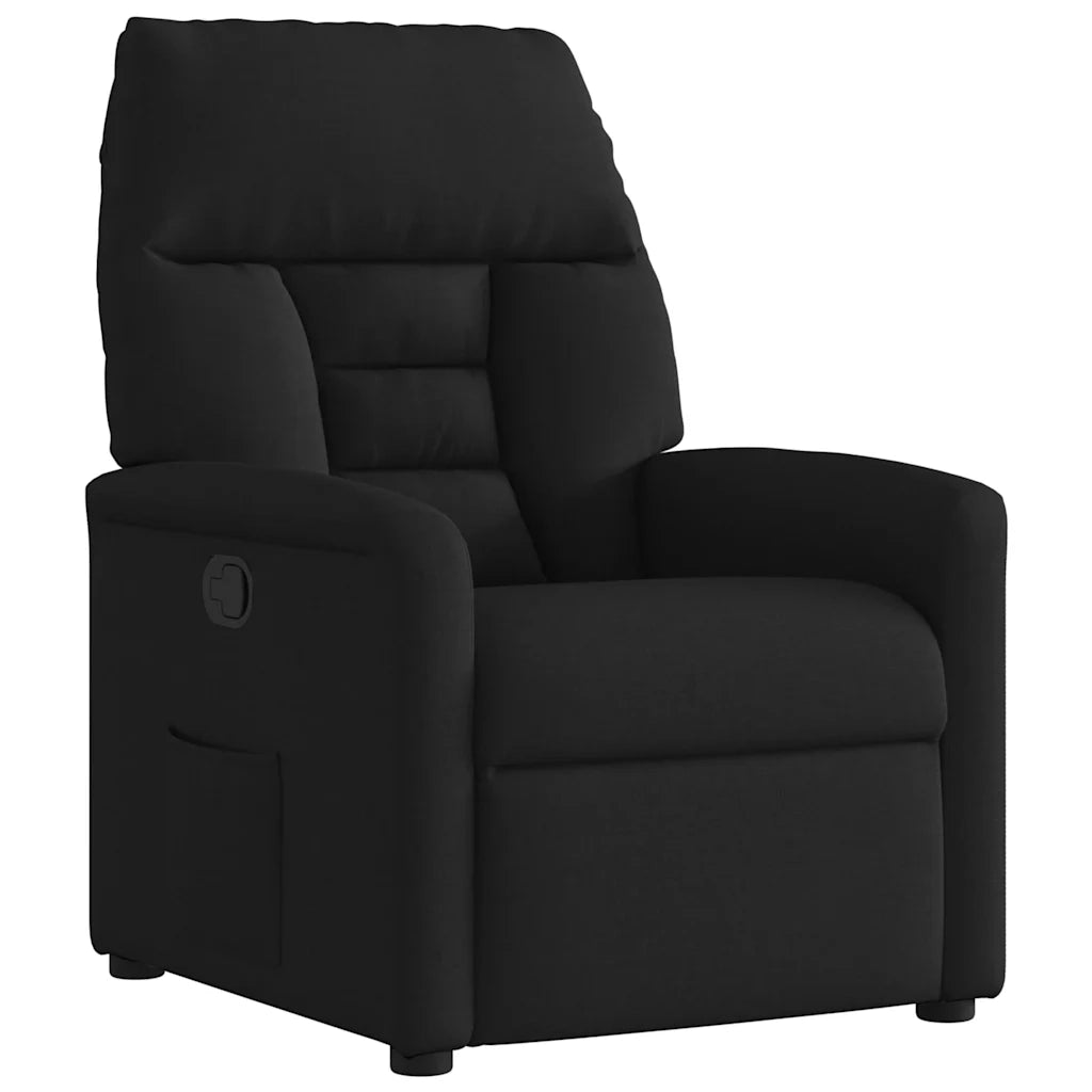 Poltrona Reclinabile in Tessuto Nero 4015544