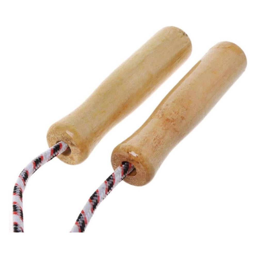 Trade Shop - Corda Per Saltare Allenamento Crossfit Jump Rope Pugilato Fitness Manici Legno -