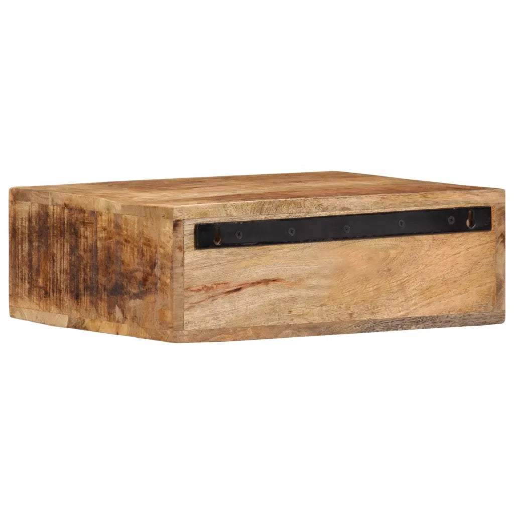 Comodino a Parete 40x30x13,5 cm in Legno Massello di Mango 371973