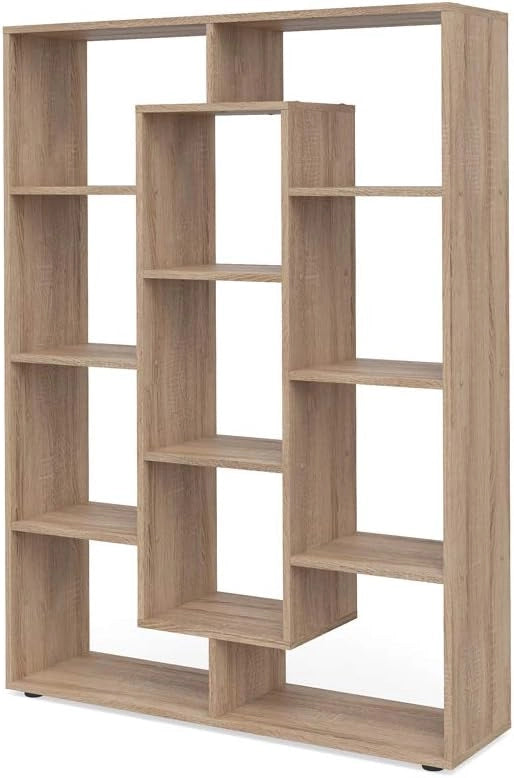 Scaffale, Rovere bianco/dorato, 107.2 x 143 cm, utilizzabile per la separazione degli spazi e per una conservazione flessibile