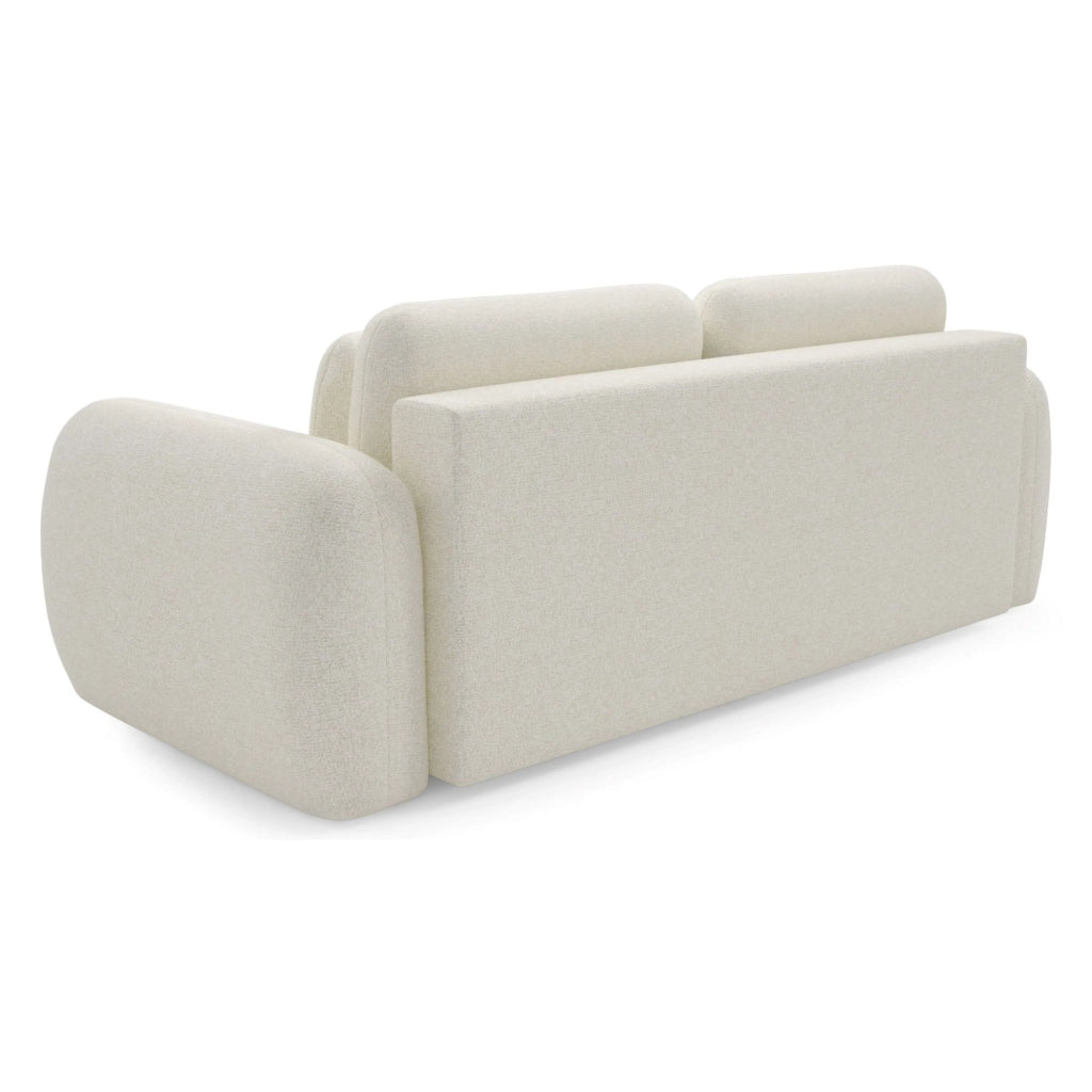 Sessame, Divano Letto 3 Posti Contenitore, 266x121 cm Bianco Crema