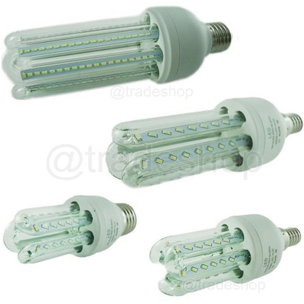 Trade Shop - Kit 4 Lampadine Led Attacco E27 9w Faretto Luce Bianco Freddo 6000k Durata -