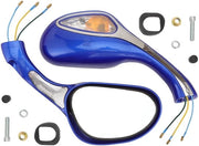 Specchio Lato di Rimpiazzo 8mm - 1 Paio - ABS Robusto - Blu - Luce per Sicurezza - Adatto per GY6 50cc/80cc/125cc/150cc/250cc - Specchio Motociclistico