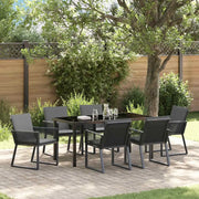 Set da Pranzo per Giardino 7 pcs Nero 3379321