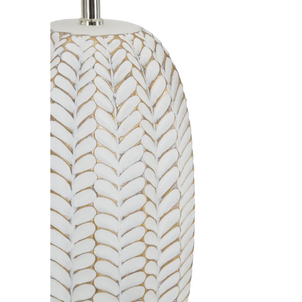 Lampada da Tavolo MF161, Bianco, Poliresina, 35x35x65 cm, Seven Design